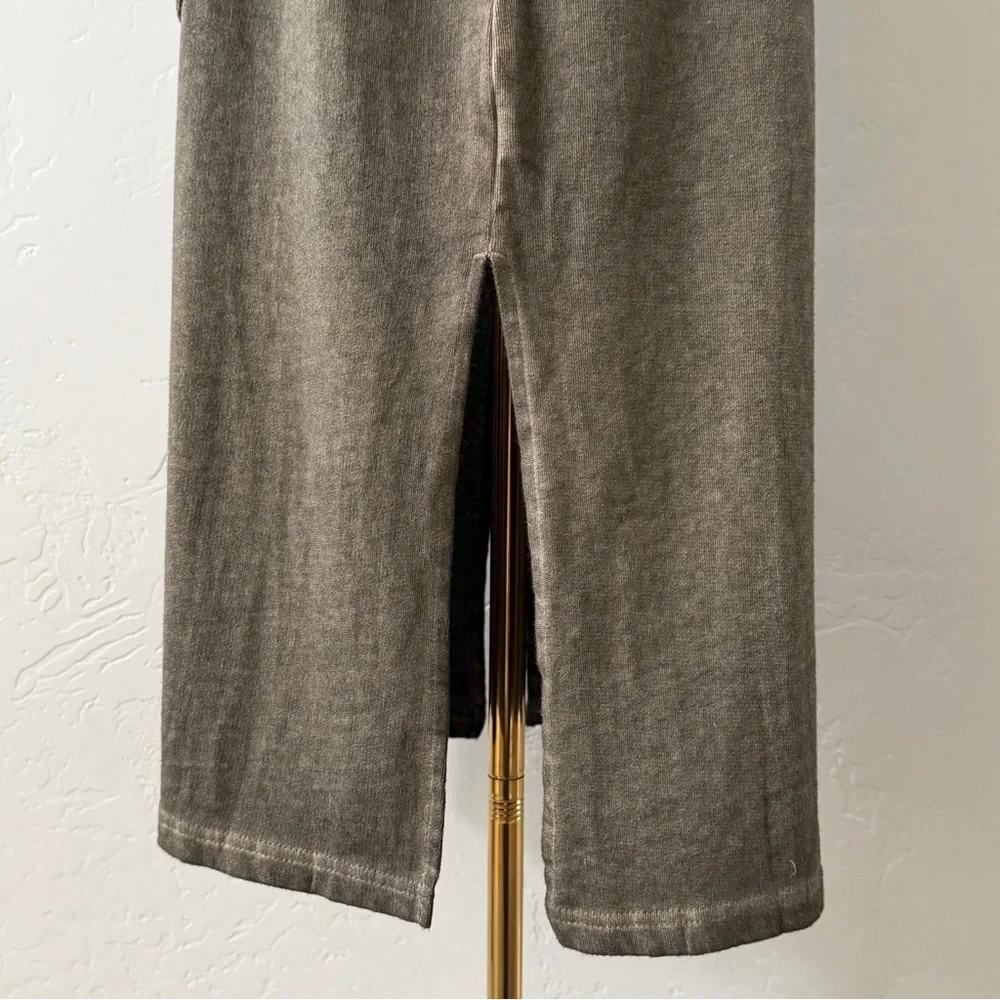 POL Mineral Wash Olive Sleeveless Hoodie T-Shirt Dress SMALL - Picture 7 of 13